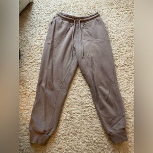 Garage brown joggers with elastic waistband